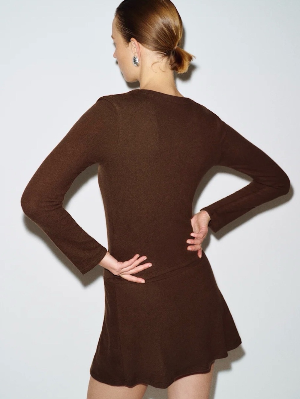Nara Knit Cardigan Set in Mole Brown. - NWT - Picture 6 of 9